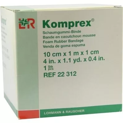 KOMPREX Schaumgummi Binde 10 cmx1 m Stärke 1 cm, 1 St