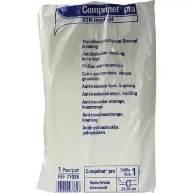 COMPRINET pro Strumpf knielang Gr.1 weiß, 2 St COMPRINET pro Strumpf knielang Gr.1 weiß, 2 St