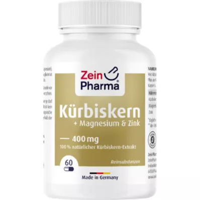 KÜRBISKERN PLUS Zink+Magnesium Kapseln, 60 St