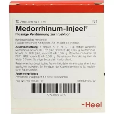 MEDORRHINUM Injeel Ampullen, 10 St