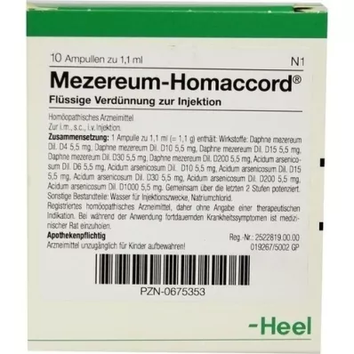 MEZEREUM HOMACCORD Ampullen, 10 St