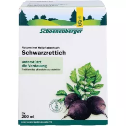 SCHWARZRETTICH Schoenenberger Heilpflanzensäfte, 3X200 ml