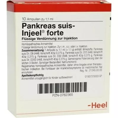 PANKREAS SUIS Injeel forte Ampullen, 10 St