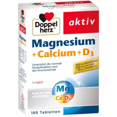 DOPPELHERZ Magnesium+Calcium+D3 Tabletten, 100 St