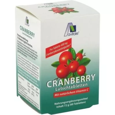 CRANBERRY LUTSCHTABLETTEN, 60 St