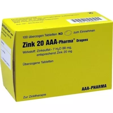 ZINK 20 AAA-Pharma Dragees, 100 St