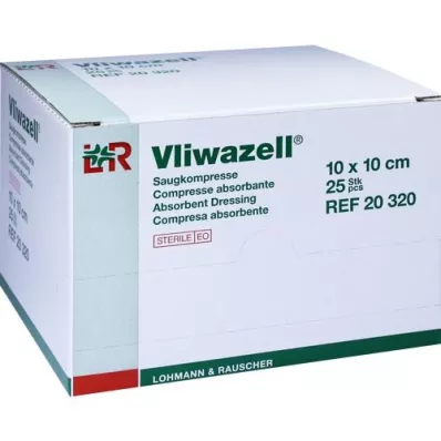 VLIWAZELL Saugkompressen steril 10x10 cm, 25 St