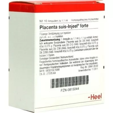 PLACENTA SUIS Injeel forte Ampullen, 10 St