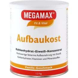 MEGAMAX Aufbaukost Vanille Pulver, 1.5 kg