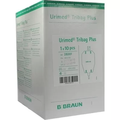 URIMED Tribag Plus Urin Btl. 500ml m.2cm Schl., 10 St URIMED Tribag Plus Urin Btl. 500ml m.2cm Schl., 10 St