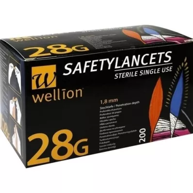 WELLION Safetylancets 28 G Sicherheitseinmallanz., 200 St