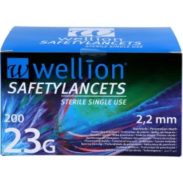 WELLION Safetylancets 23 G Sicherheitseinmallanz., 200 St