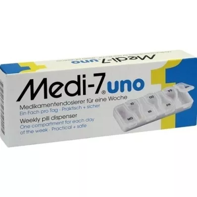 MEDI 7 uno Medikamentendosierer für 7 Tage weiß, 1 St