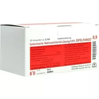 ISOTONISCHE NaCl Lösung 0,9% Eifelfango Inj.-Lsg., 50X2 ml