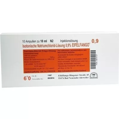 ISOTONISCHE NaCl Lösung 0,9% Eifelfango Inj.-Lsg., 10X10 ml