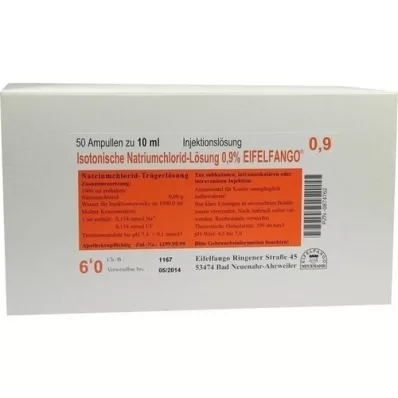 ISOTONISCHE NaCl Lösung 0,9% Eifelfango Inj.-Lsg., 50X10 ml