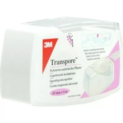 TRANSPORE 2,5 cmx5 m Pflaster auf Abroller, 1 St