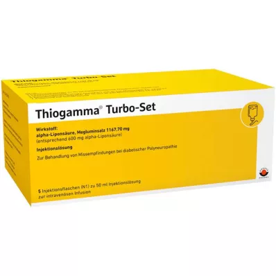 THIOGAMMA Turbo Set Injektionsflaschen, 5X50 ml