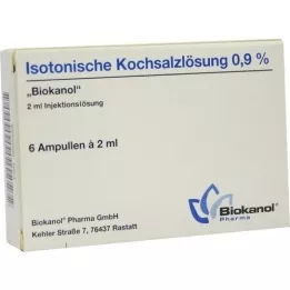ISOTONISCHE Kochsalzlösung 0,9% Biokanol Ampullen, 6X2 ml