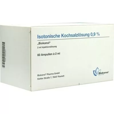 ISOTONISCHE Kochsalzlösung 0,9% Biokanol Ampullen, 60X2 ml