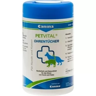 PETVITAL Feuchttücher f.Ohren vet., 120 St