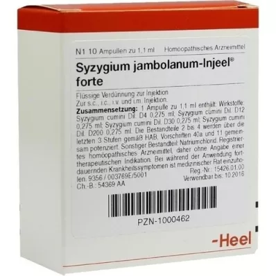 SYZYGIUM JAMBOLANUM INJEEL forte Ampullen, 10 St