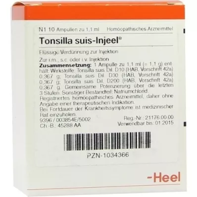 TONSILLA SUIS Injeel Ampullen, 10 St