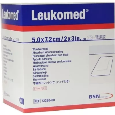 LEUKOMED sterile Pflaster 5x7,2 cm, 50 St LEUKOMED sterile Pflaster 5x7,2 cm, 50 St