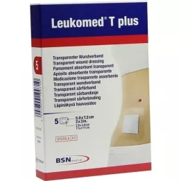 LEUKOMED transp.plus sterile Pflaster 5x7,2 cm, 5 St