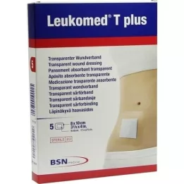 LEUKOMED transp.plus sterile Pflaster 8x10 cm, 5 St