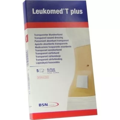 LEUKOMED transp.plus sterile Pflaster 8x15 cm, 5 St