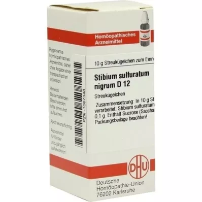 STIBIUM SULFURATUM NIGRUM D 12 Globuli, 10 g
