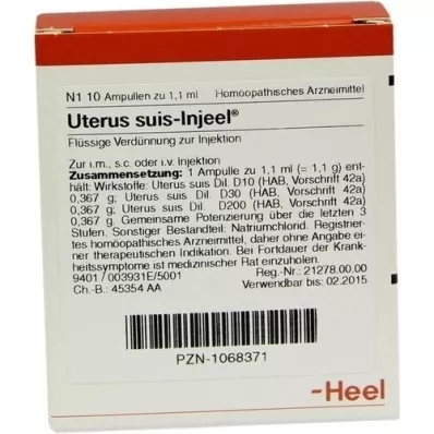 UTERUS SUIS Injeel Ampullen, 10 St