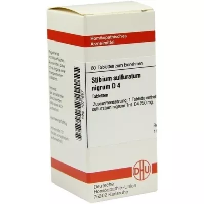 STIBIUM SULFURATUM NIGRUM D 4 Tabletten, 80 St