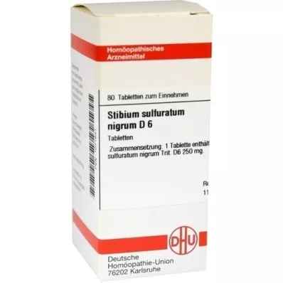 STIBIUM SULFURATUM NIGRUM D 6 Tabletten, 80 St