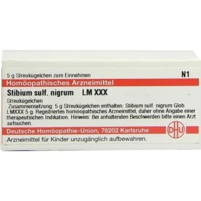 STIBIUM SULFURATUM NIGRUM LM XXX Globuli, 5 g