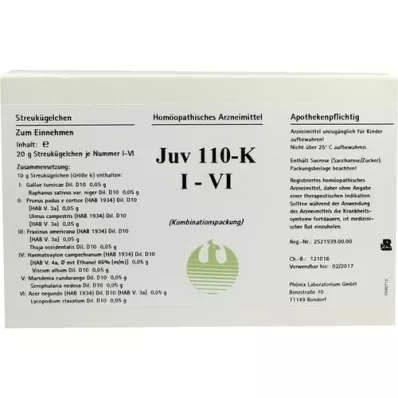 JUV 110 K I-VI Globuli, 6X20 g JUV 110 K I-VI Globuli, 6X20 g