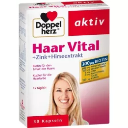 DOPPELHERZ Haar Vital+Zink+Hirseextrakt Kapseln, 30 St