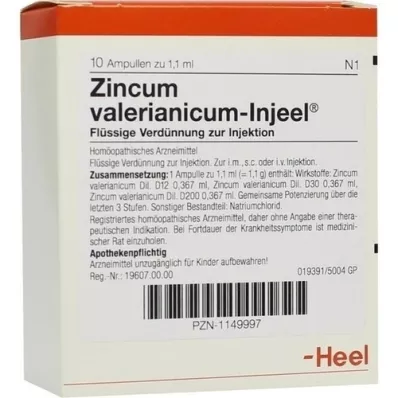 ZINCUM VALERIANICUM INJEEL Ampullen, 10 St