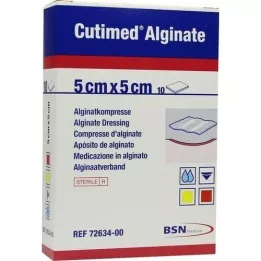 CUTIMED Alginate Alginatkompressen 5x5 cm, 10 St