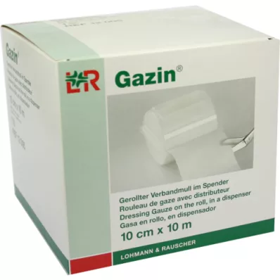 GAZIN Verbandmull 10 cmx10 m 8fach, 1 St