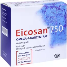EICOSAN 750 Omega-3 Konzentrat Weichkapseln, 240 St