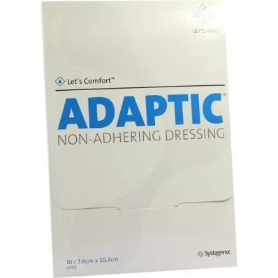 ADAPTIC 7,6x20,3 cm feuchte Wundauflage, 10 St