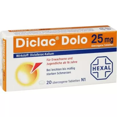 DICLAC Dolo 25 mg überzogene Tabletten, 20 St