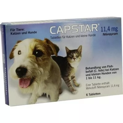 CAPSTAR 11,4 mg Tabletten f.Katzen/kleine Hunde, 6 St
