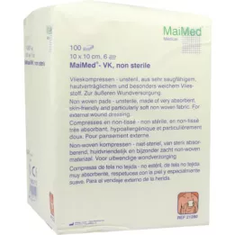VLIESKOMPRESSEN 10x10 cm unsteril 6fach, 100 St