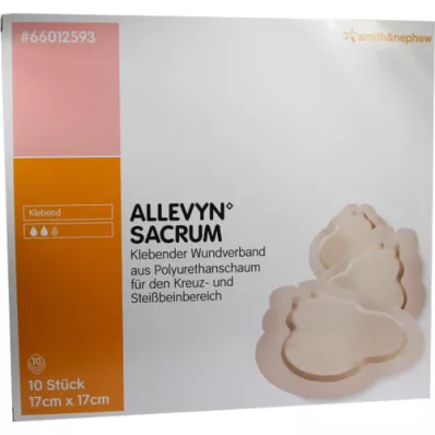 ALLEVYN Sacrum klein 17x17 cm Wundverband haftend, 10 St