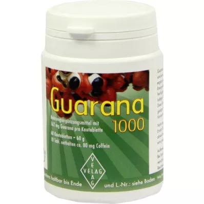 GUARANA 1000 mg Kautabletten, 60 St GUARANA 1000 mg Kautabletten, 60 St