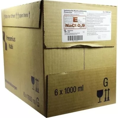 ISOTONISCHE Kochsalzlösung 0,9% Glasfl.Fresenius, 6X1000 ml