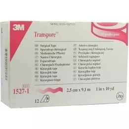 TRANSPORE 2,5 cmx9,1 m Pflaster, 12 St